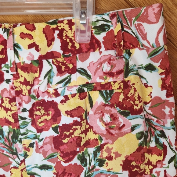 Ann Taylor LOFT rose print mini skirt size 10 - Picture 8 of 9